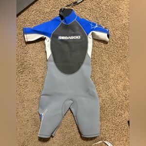Seadoo Kids Bodysuit - Blue, Black, and Gray